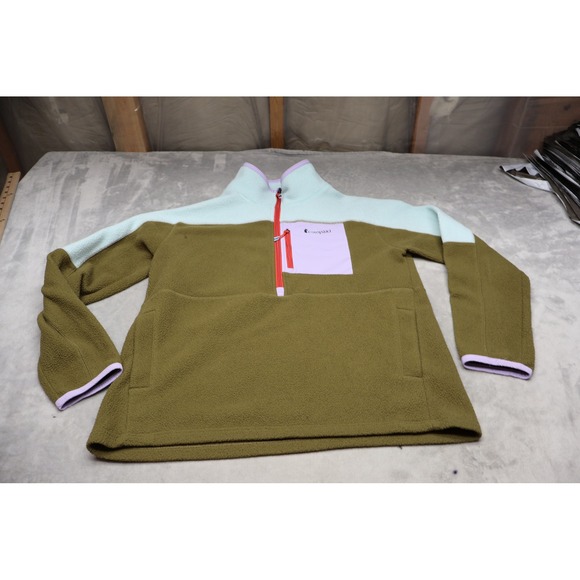 cotopaxi Tops - Cotopaxi Sweatshirt Womens Large Brown Abrazo 1/2 Zip Fleece Pullover Recycled